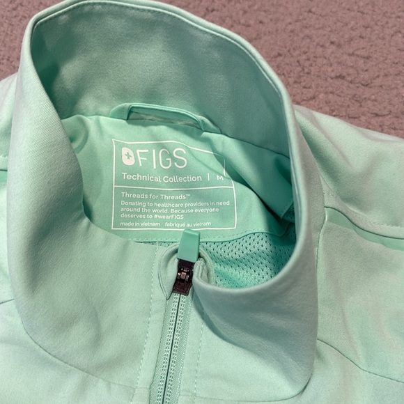 Figs Light Green Technical Jacket M - Picture 5 of 7